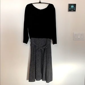 Talbots Two Tone Black Dress